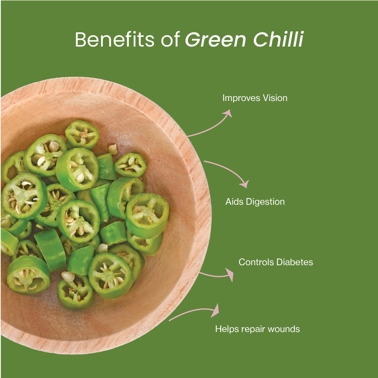 Dried Green Chilli