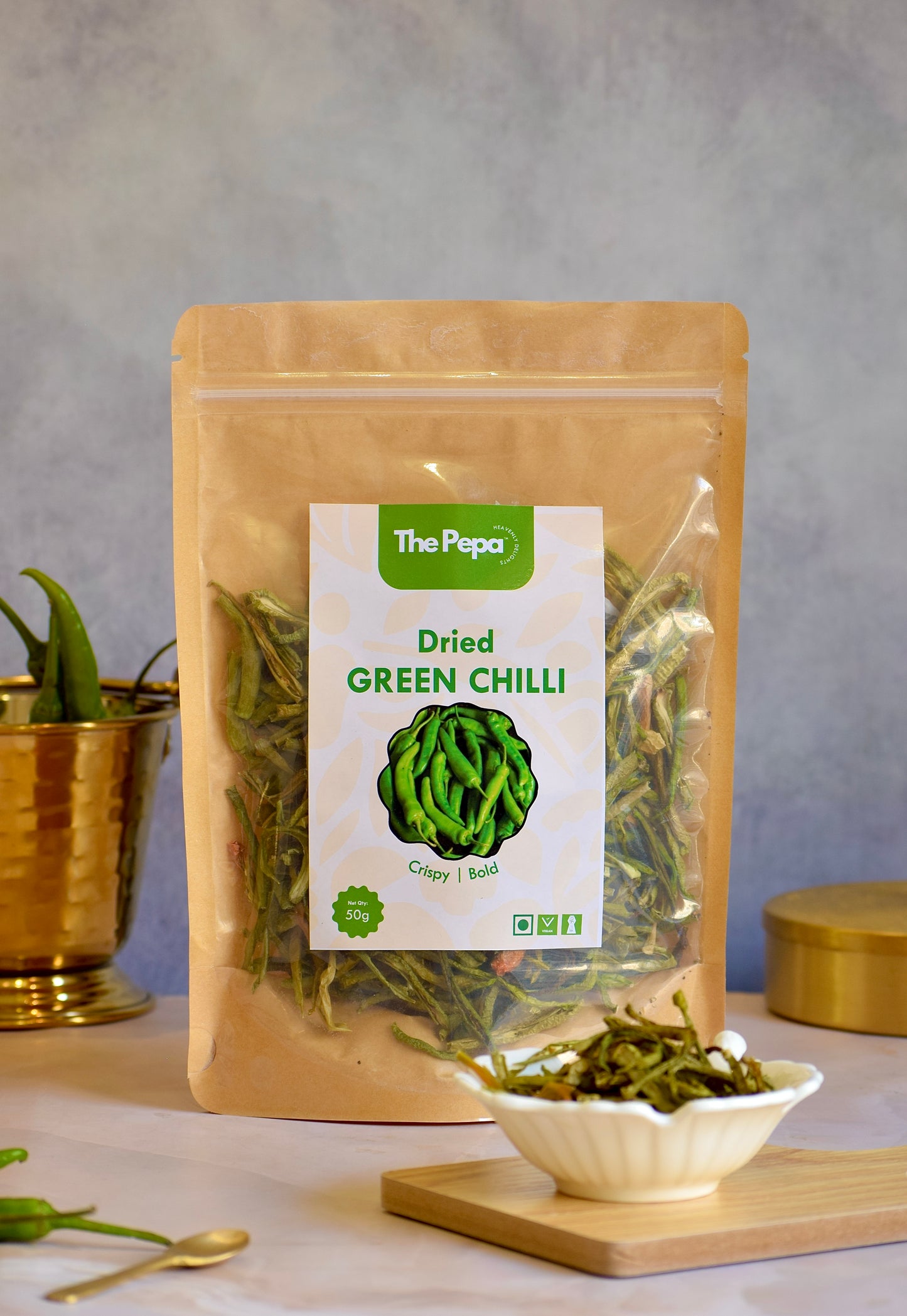 Dried Green Chilli